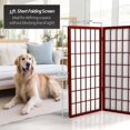 thumbnail image 6 of Red Lantern 3 ft. Short Window Pane Shoji Screen - Rosewood - 5 Panels, 6 of 7