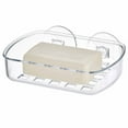 thumbnail image 2 of 2 Suction Cup Soap Dish Draining Holder Bar Saver Tray Bathroom Shower Rack Case, 2 of 6