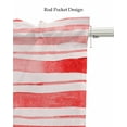 thumbnail image 5 of Geometric Red Stripes Linen Curtain Valance for Bedroom/Bathroom/Kitchen/Office/Living/Dining Room Window,Pure Color Country French Style Rod Pocket Topper Decorative Cafe Drapes Panel 42"x12", 5 of 6