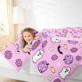 thumbnail image 3 of Feelyou Cartoon Ghost Flower Twin Comforter Sets, Cute Pink Pumpkin Bedding Set, Pink Reversible, 2pcs, 1 Comforter and 1 Pillowcase, 3 of 7