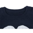 thumbnail image 4 of Femmes Jour de Saint Valentin à Manches Longues Tricot Coeur Pull Pull Tricoté Tops Noir XXL, 4 of 8