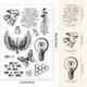 thumbnail image 2 of Sello transparente de 1 hoja, bolígrafo con alas de mariposa retro, sellos de goma transparentes de silicona., 2 of 9