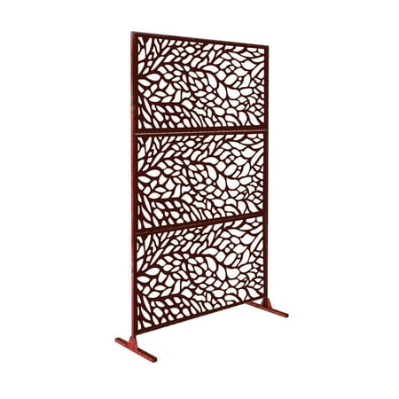 6' H x 4' W Laser Cut Metal Privacy ScreenLMP108Scatter_Red3pc