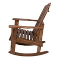 thumbnail image 2 of Shine Company Traditional Cedar Wood Adirondack Porch Rocker in Brown, 2 of 6