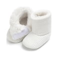 thumbnail image 3 of Baby Girls Boys Warm Snow Boots for Infant,Soft Fleece Knitted Winter Warmer First Walker Booties for Newborn Unisex 0-18M, 3 of 6