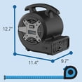 thumbnail image 5 of Lasko BlueDri Ventilador portátil de 1/8 HP Mini multiusos para el hogar, secado de alfombras y pisos, negro, BD-VP-15-BK, mediano, 5 of 5