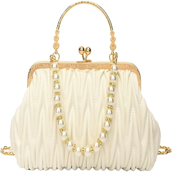 GASTROPOD Womens Clutch Purse Pearl Evening Bag Envelope Evening Bridal Wedding Party Club Purses Crossbody Handbags