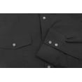 thumbnail image 3 of Men’s Casual Western Pearl Snap Button Down Long Sleeve Cowboy Dress Shirt (Black, XL), 3 of 3