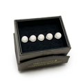 thumbnail image 5 of Cufflinks OB-MOP-ST White MOP Studs, Silver, 5 of 6
