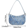thumbnail image 2 of Sunyuer Trendy Jean Purse Hobo Bag, Quilted Denim Purses for Women, Small Denim Shoulder Bags, Underarm Satchel Handbag, 2 of 7