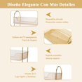 thumbnail image 4 of Organizador de Encimera de Ba&ntilde;o de 3 Niveles, Bandeja de Cambiador para Cosm&eacute;ticos Estante de Maquillaje para Tocador, Almacenamiento de Perfume Loci&oacute;n Estante Dorado, 4 of 8