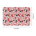 thumbnail image 3 of Salouo Cute ladybugs red Pattern Outdoor Indoor Sturdy Doormats 16’’×24’’, Anti Fatigue Soft Flannel Thick Door Mat,Non-Slip Rectangle Rug Cushion, 3 of 7
