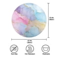 thumbnail image 4 of RMDQTR Unicorn Fantasy Fluid Art Round Placemats Set of 4 Heat Resistant Washable Kitchen Table Decorations 15.4in, 4 of 7