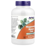 NOW Foods Magnesium Malate Caps, 95 mg, 180 Veg Capsules