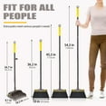 thumbnail image 7 of JEHONN Broom and Dustpan Combo for Home with Long Handle Brown Yellow, 7 of 7
