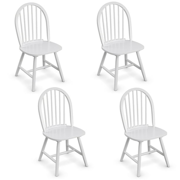 Costway Set of 4 Vintage Windsor Dining Side Chair Wood