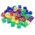 thumbnail image 3 of SHISUYAN 50 Pcs Colorful Transparent Dice Acrylic Entertainment Dice Board Games Toy for Night Bar KTV (Random Color), 3 of 8