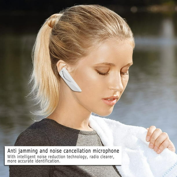 Traductor instantáneo de 26 idiomas Intérprete de auriculares 5.0 compatible con Bluetooth (Blanco)