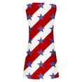 thumbnail image 4 of Save On 4Th of July Patriotic Dress for Women Elastic High Waist Sundress American Flag Printed Sun-Dress Scooped Neck Hollow Out Sleeveless Midi Dress Baggy Boho Dresses Holiday Party Clothes, 4 of 4