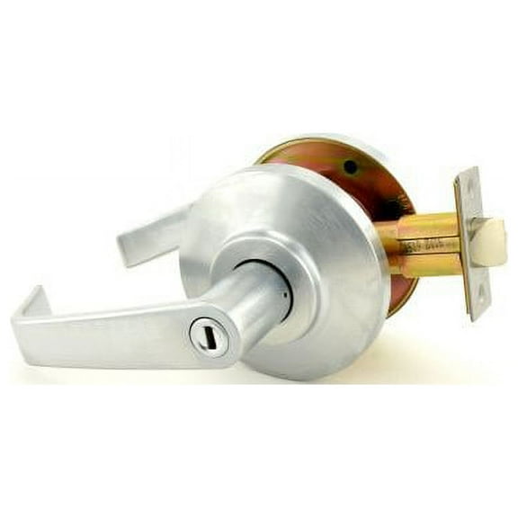 Stanley Best 7KC30L15DS3626 2.75 in. 7K Series Backset Privacy 15 Lever & D Rose ANSI Strike, Satin Chrome