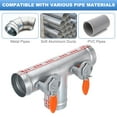 thumbnail image 4 of 3 Inch 3 Way Splitter, T-Shaped Metal Manual Volume Damper for Vents Fans Extractors Range Hoods Heating Systems, 4 of 7