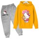 thumbnail image 3 of Conjuntos de sudaderas con capucha de Hello Kitty, conjunto de ropa para niñas de 4 a 14 años, ropa para niñas, camisetas, pantalones, trajes, trajes deportivos, sudaderas con capucha, 3 of 5
