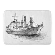 GODPOK Charter Board Cargo Ship Reefer Forwin Original Drawings Cape Containers Rug Doormat Bath Mat 23.6x15.7 inch