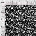 thumbnail image 2 of oneOone Polyester Spandex Black Fabric Valentine Heart Sewing Material Print Fabric By The Yard 56 Inch Wide, 2 of 6