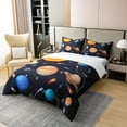 thumbnail image 5 of Erosebridal 100 percent Cotton Erosebridal Solar System Duvet Cover Twin,Astronomy Planets Bedding Set,Outer Space Theme Comforter Cover,Rocket Starry Sky Bed Sets with 1 Pillow Sham Soft, 5 of 5