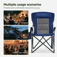 thumbnail image 5 of Sophia & William 2-Pack Oversized Camping Chair Heavy Duty High Back Camping Chairs 500lbs Capacity Folding Lawn Chairs with Cup Holder, Portable for Outdoor, Beach and Picnic, Blue, 5 of 13