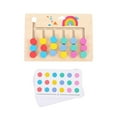 thumbnail image 2 of Milaget Montessori Learning Toys Slide Puzzle Family Game Color and Shape Matching Brain 6 Color, 2 of 9