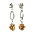 thumbnail image 3 of Sterling Silver and Baltic Honey Amber Earrings "Grace", 3 of 6
