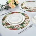 thumbnail image 6 of Round Placemats Set of 4 Heat Resistant Washable Kitchen Table Decorations 15.4in Christmas Bells Pattern, 6 of 7