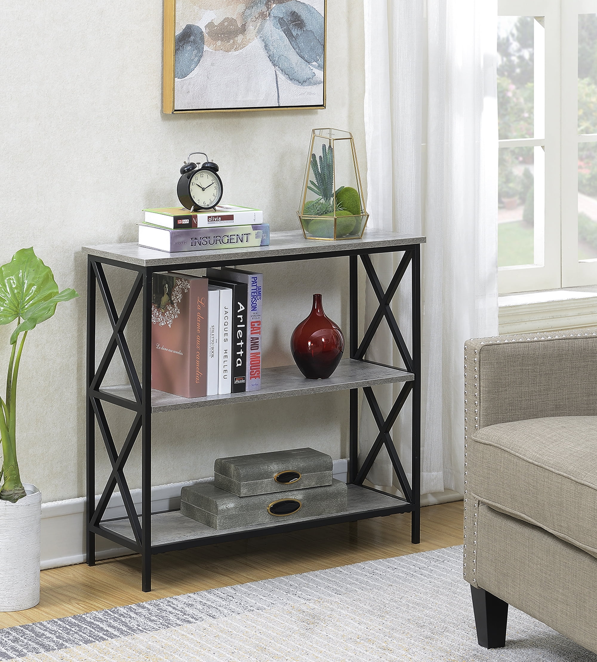 Convenience Concepts Tucson 3 Tier Bookcase, Faux Birch