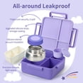 thumbnail image 4 of Bento Box Norxely con termo para niños de gran capacidad, color morado, 4 of 9
