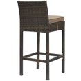 thumbnail image 4 of Modway Conduit Tabouret de Bar Extérieur en Rotin Brun et Moka (Lot de 2), 4 of 4