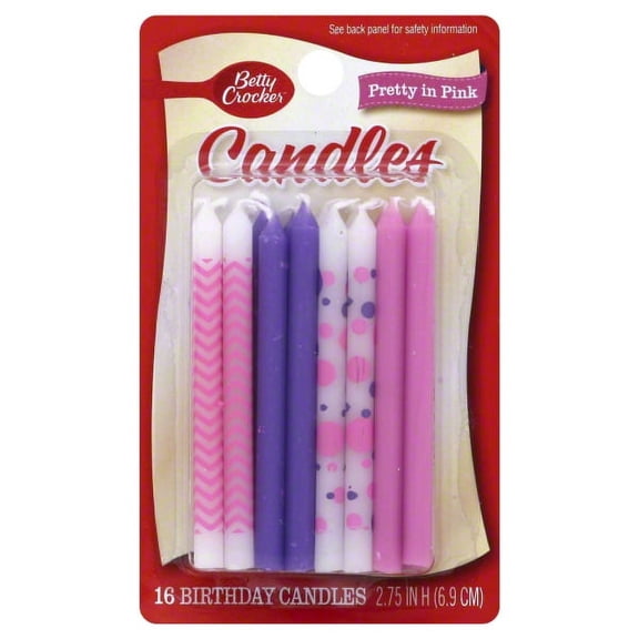 Betty Crocker Multi-Color Birthday Candles,16 Count