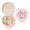 Pink, variant on Watercolor Flowers Print Portable Jewelry Box,Round Mini Leather Travel Jewelry Case,Small Travel Jewelry Organizer,Jewelry Holder for Ring Necklace Earring for Women Girls-White