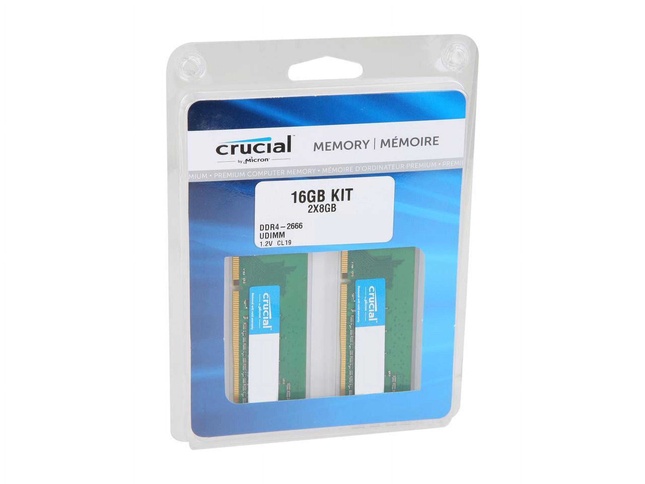 DIMM DDR4 KIT 16GB crucial メモリ　8GB×2 Amazon.com at PC4-21300, DDR4 DIMM, 288-pin (8GBx2), kit 16GB Crucial メモリー