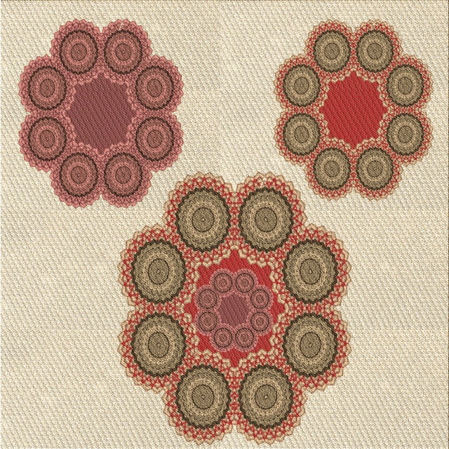 Ahgly Company Tapis d'Intérieur Lavable en Machine Carré Transitionnel Pêche Orange Profond, 6 Pieds Carré