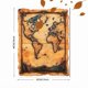 thumbnail image 3 of Qisvanset Framed Canvas Wall Art 12x16 Inch Mark Vintage World Map Bible Verse Home Mural Art, 3 of 5