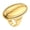 Gold, variant on Women's Stainless Steel Oval Checker Groove Rugby Ball Groove Dome Signet Ring Wedding Jewellery Gold Size 9