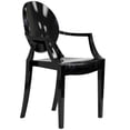 thumbnail image 1 of Modway Casper Fauteuil de Salle à Manger Empilable Moderne en Acrylique, Noir, 1 of 5