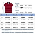 thumbnail image 2 of Mens Short Sleeve T-Shirts Striped Casual Crewneck Basic Shirt Color Block Stretch Summer Beach Tees Purple 3Xl, 2 of 4
