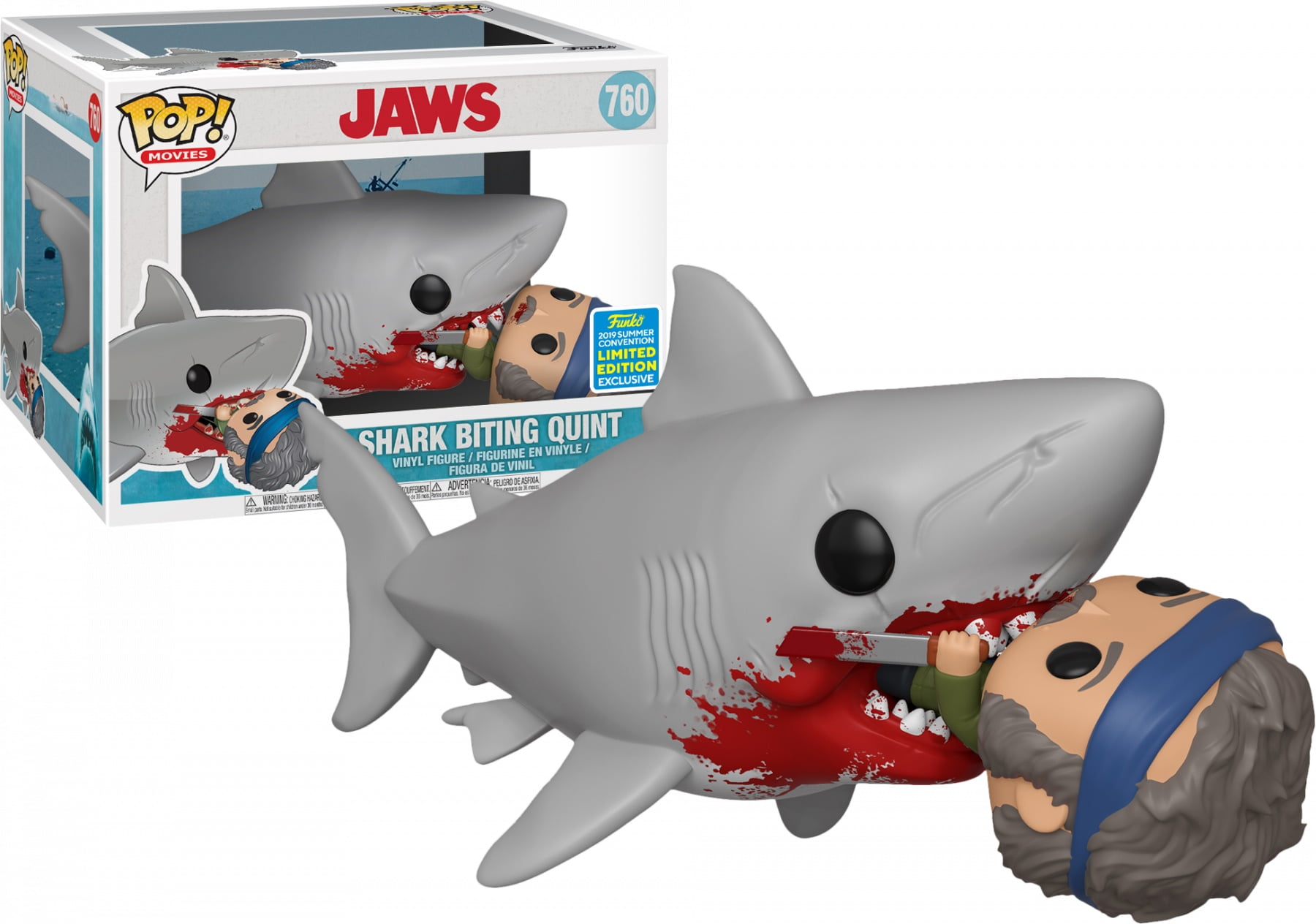 FunKo POP! Movies Jaws: Shark Biting Quint Figure - 2019 Convention  Exclusive 