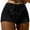 Black, variant on Fsqjgq Womens Swimsuits Swim Shorts High Waisted Bathing Suit Bottoms Knitted Crochet Lace up Coverup Beach Board Shorts S