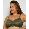 thumbnail image 4 of Luxe Lace Wireless Bralette - Olive Night, 4 of 6