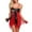 Red, variant on Idoravan Women's Basic Versatile Skirt Clearance Ladies Fashion Net Yarn Lace Perspective Bowknot Sexy Sling Temptation Lingerie Underwear Night Skirt