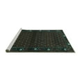 thumbnail image 2 of Ahgly Company Machine Washable Indoor Round Southwestern Turquoise Blue Country Area Rugs, 4' Round, 2 of 4