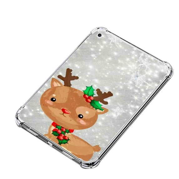Compatible with iPad 10.2 Inch Phone Case, Clear-Christmas-08 Case Silicone Protective for Teen Girl Boy Case for iPad 10.2 Inch